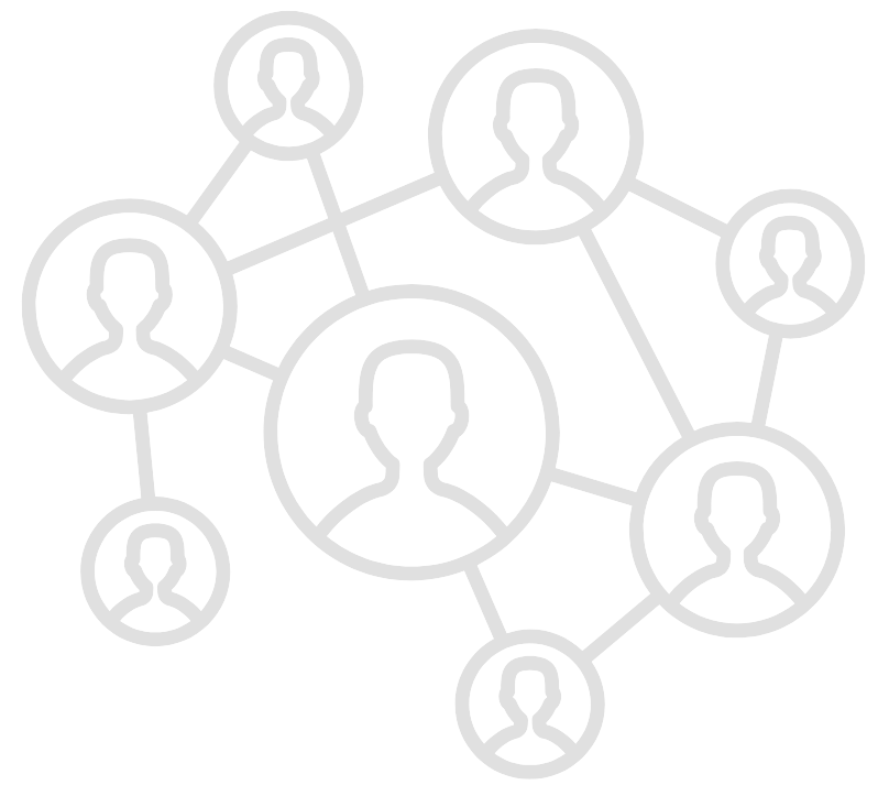 Gray connected gray people